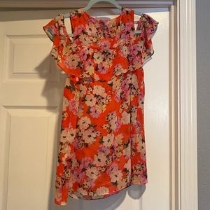 CAbi floral red shirt